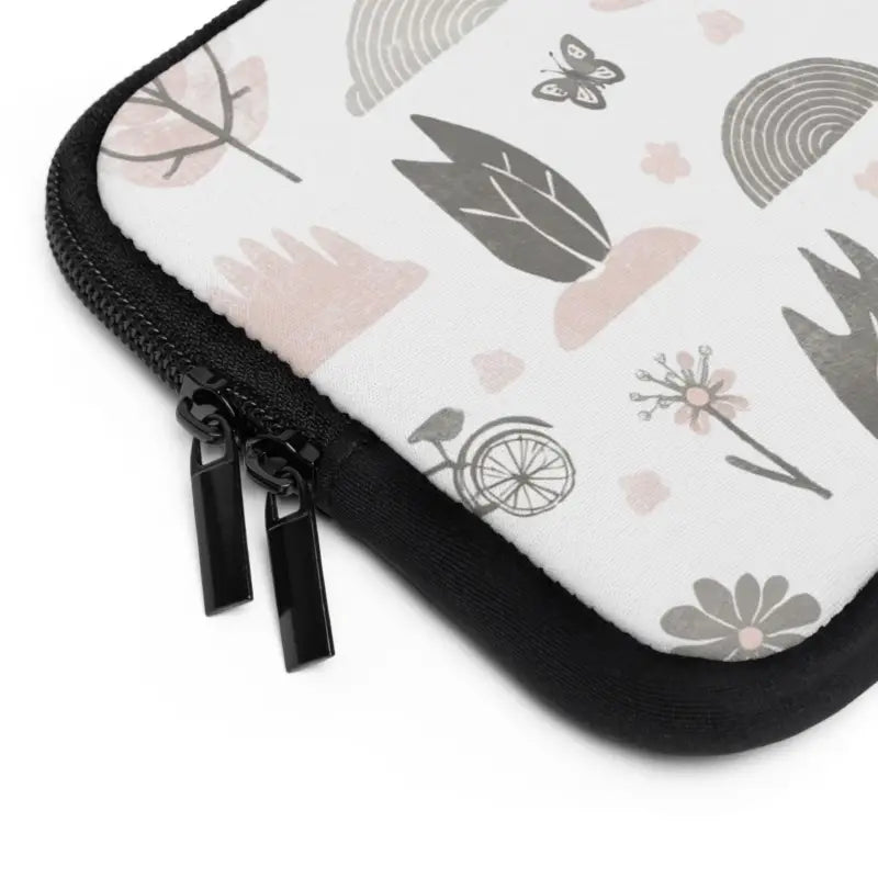 Ultimate Sleek Black Polyester Laptop Sleeve for Nature Lovers