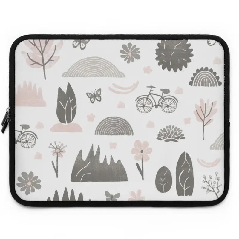 Ultimate Sleek Black Polyester Laptop Sleeve for Nature Lovers - 17’’