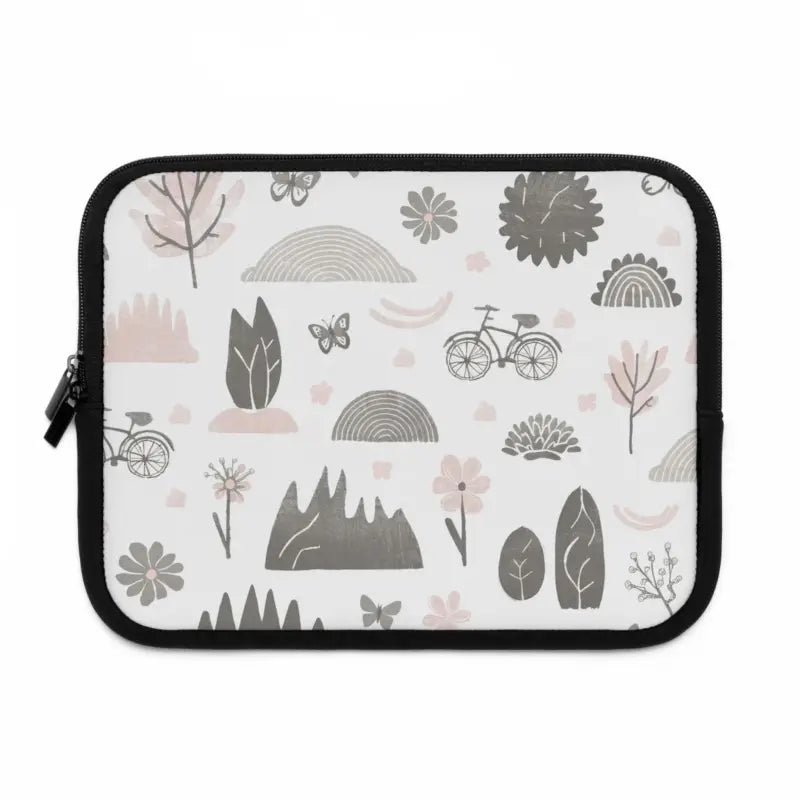 Ultimate Sleek Black Polyester Laptop Sleeve for Nature Lovers - 10’’