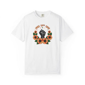 Black Power Sunflower Graphic Tee Cotton - Dipaliz - T-shirts