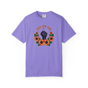 Black Power Sunflower Graphic Tee Cotton - Dipaliz - T-shirts