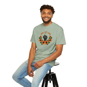 Black Power Sunflower Graphic Tee Cotton - Dipaliz - T-shirts