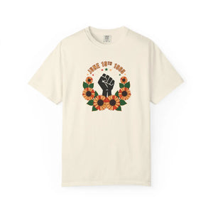 Black Power Sunflower Graphic Tee Cotton - Dipaliz - T-shirts
