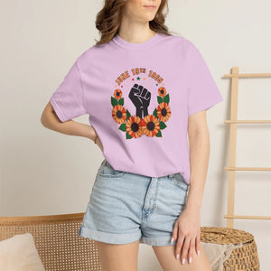 Black Power Sunflower Graphic Tee Cotton - Dipaliz - T-shirts