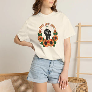 Black Power Sunflower Graphic Tee Cotton - Dipaliz - T-shirts