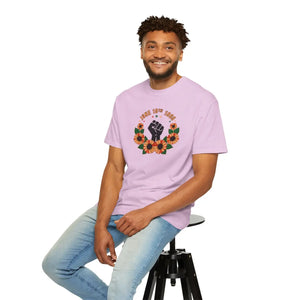Black Power Sunflower Graphic Tee Cotton - Dipaliz - T-shirts