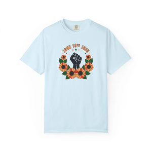 Black Power Sunflower Graphic Tee Cotton - Dipaliz - T-shirts