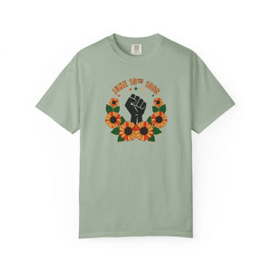 Black Power Sunflower Graphic Tee Cotton - Dipaliz - T-shirts
