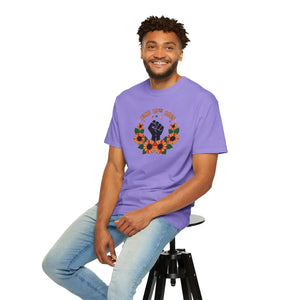 Black Power Sunflower Graphic Tee Cotton - Dipaliz - T-shirts