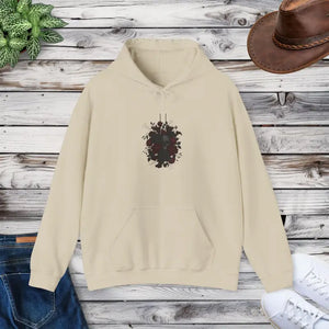 Dark Floral Hoodie - Moody Black Rose Art Print - Dipaliz - s / Sand - Hoodies