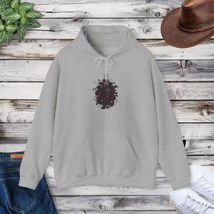 Dark Floral Hoodie - Moody Black Rose Art Print - Dipaliz - s / Sport Grey - Hoodies