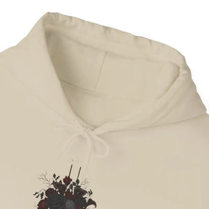 Dark Floral Hoodie - Moody Black Rose Art Print - Dipaliz - Hoodies