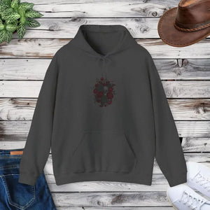Dark Floral Hoodie - Moody Black Rose Art Print - Dipaliz - Hoodies