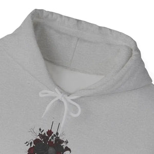 Dark Floral Hoodie - Moody Black Rose Art Print - Dipaliz - Hoodies