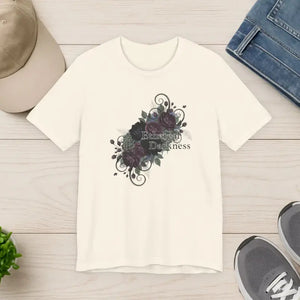 Women’s Fashion Soft Goth Floral Crew Neckline Tee - Dipaliz - Natural / s - T-shirts