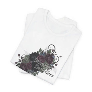 Women’s Fashion Soft Goth Floral Crew Neckline Tee - Dipaliz - T-shirts