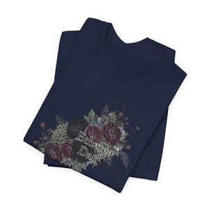 Women’s Fashion Soft Goth Floral Crew Neckline Tee - Dipaliz - T-shirts