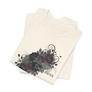 Women’s Fashion Soft Goth Floral Crew Neckline Tee - Dipaliz - T-shirts
