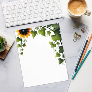 Black Susan Flower Notepad - Creative Organization - Dipaliz - Notepads