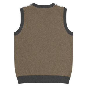 Christmas Reindeers Print Knit Vest - Festive Black White - Dipaliz - Vests