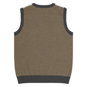 Christmas Reindeers Print Knit Vest - Festive Black White - Dipaliz - Vests