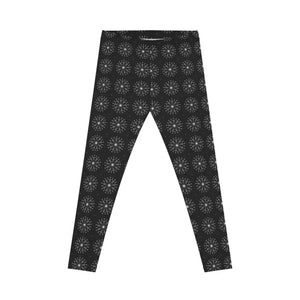 Women’s Spandex Leggings White Pattern Black Activewear Dipaliz