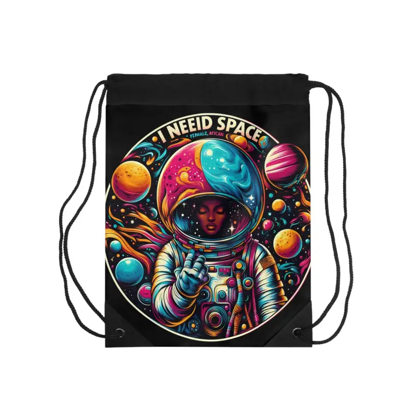 Blast off with the Astronaut Outdoor Drawstring Bag - one Size Bags