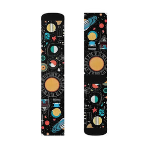 Abstract Planets Sublimation Socks Cosmic Design - Dipaliz