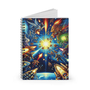 Space Notebook Ruled Line Paper Fashion Style - Dipaliz - one Size - Notebooks & Notepads