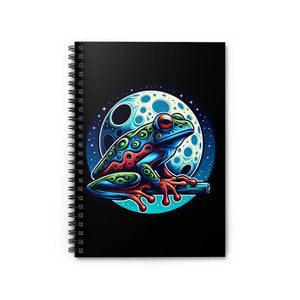 Frog & Moon Ruled Line Notebook with Durable Printed Cover - Dipaliz - one Size - Notebooks Notepads