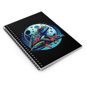 Frog & Moon Ruled Line Notebook with Durable Printed Cover - Dipaliz - one Size - Notebooks Notepads