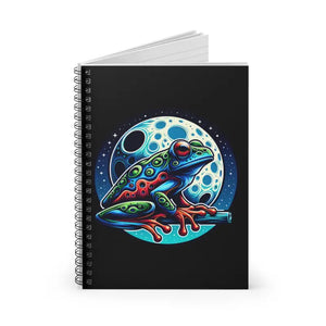 Frog & Moon Ruled Line Notebook with Durable Printed Cover - Dipaliz - one Size - Notebooks Notepads