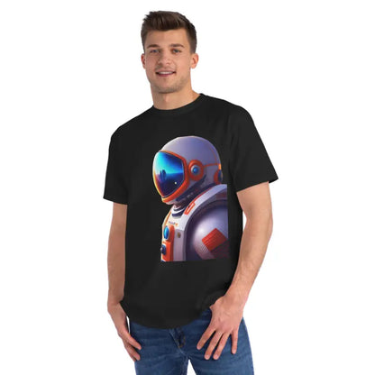 Blast off in Organic Unisex Classic Astronaut Tees - Black / s T-shirt