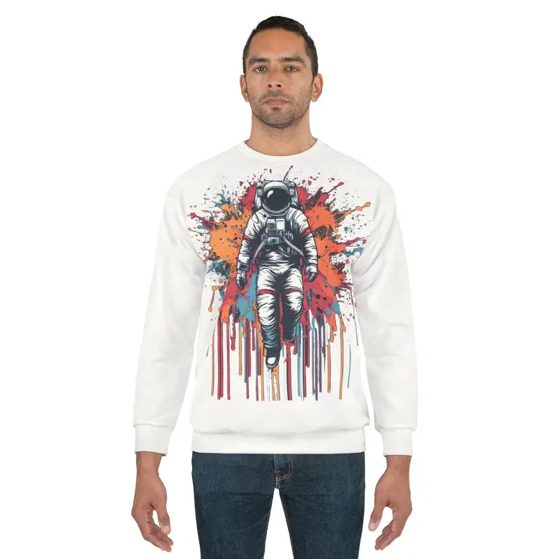 Astronaut Color Splash Unisex Sweatshirt - Cool All-over Design - All Over Prints