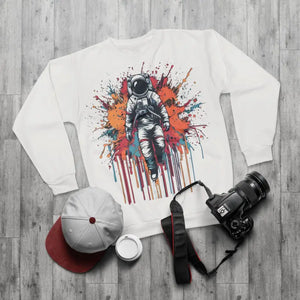 Color Splash Astronaut Unisex Sweatshirt All Over Print - Dipaliz - Xs - Sweatshirts