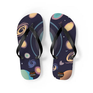 Unisex Flip Flops Universe Stars Planets Cosmic Comfort Dipaliz - m / Black Sole - Slippers