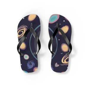 Unisex Flip Flops Universe Stars Planets Cosmic Comfort Dipaliz - s / Black Sole - Slippers