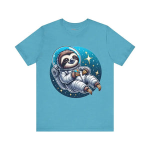 Sloth Astronaut Jersey Tee - Space Fashion Statement - Dipaliz - T-shirts