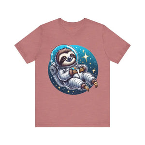 Sloth Astronaut Jersey Tee - Space Fashion Statement - Dipaliz - T-shirts