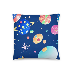 Space Lover’s Basic Pillow 100% Polyester Cosmic Design - Dipaliz - Throw Pillows