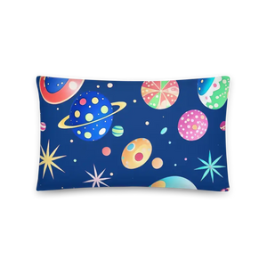 Space Lover’s Basic Pillow 100% Polyester Cosmic Design - Dipaliz - Throw Pillows
