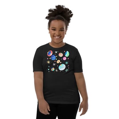 Blast off in Style: Youth Cosmic Space Tee - Black / s Kid’s Clothing