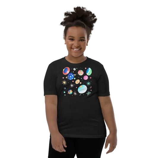 Blast off in Style: Youth Cosmic Space Tee - Black / s Kid’s Clothing