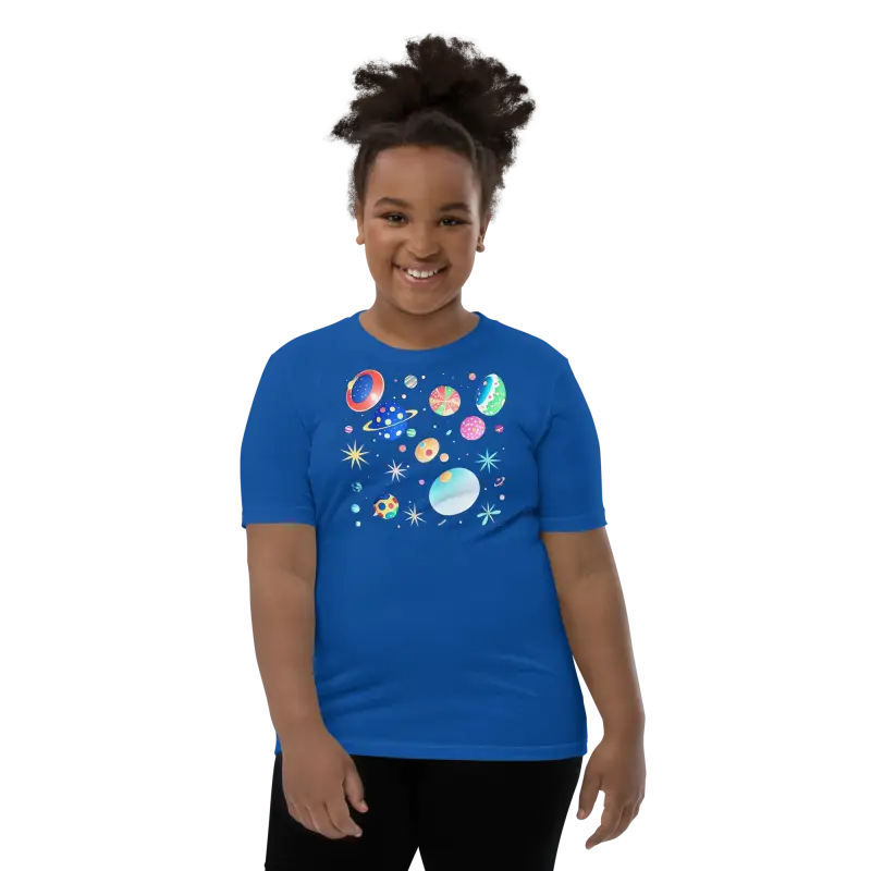 Blast off in Style: Youth Cosmic Space Tee - True Royal / s Kid’s Clothing