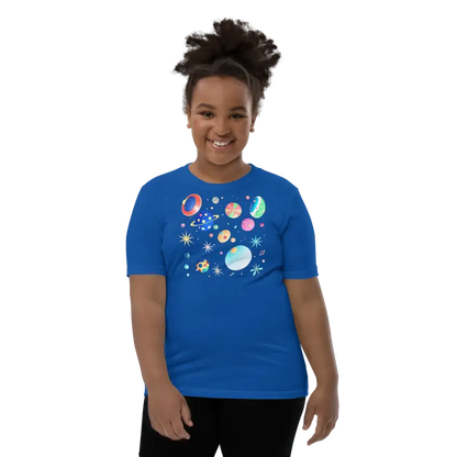 Blast off in Style: Youth Cosmic Space Tee - True Royal / s Kid’s Clothing