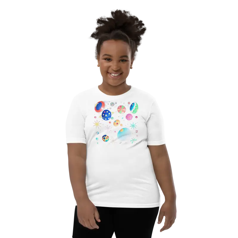 Blast off in Style: Youth Cosmic Space Tee - White / s Kid’s Clothing