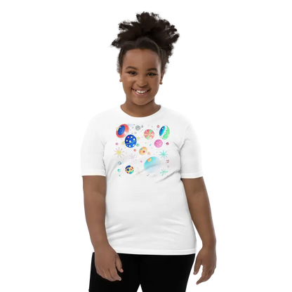 Blast off in Style: Youth Cosmic Space Tee - White / s Kid’s Clothing