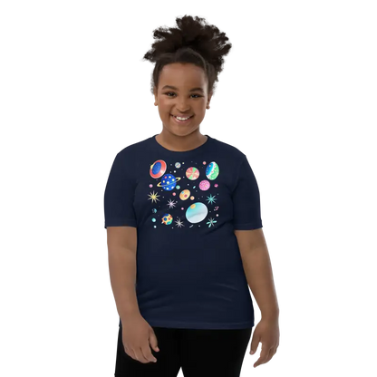 Blast off in Style: Youth Cosmic Space Tee - Navy / s Kid’s Clothing