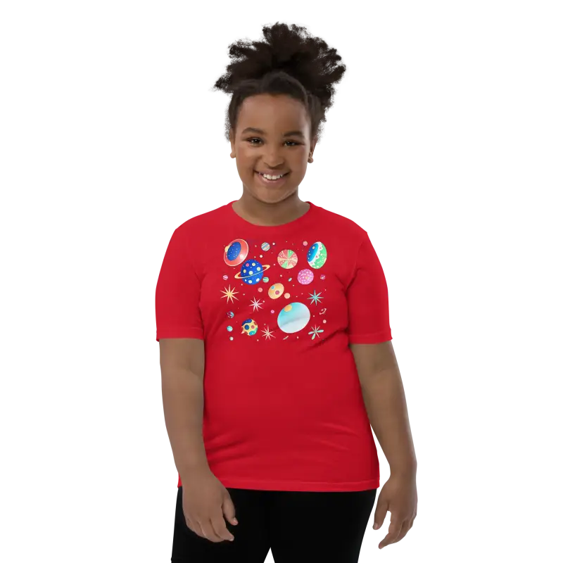 Blast off in Style: Youth Cosmic Space Tee - Red / s Kid’s Clothing