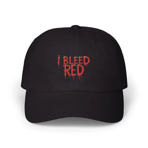 Bleed Red Classic Dad Cap - Cotton Football Gear - Dipaliz - Hats